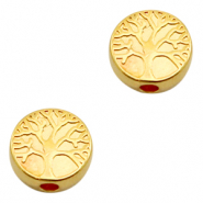 Perles en métal DQ disque arbre Doré (sans nickel)
