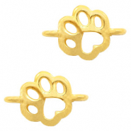 Breloques en m&eacute;tal DQ connecteur patte de chien Dor&eacute; (sans nickel)