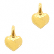 Breloques en m&eacute;tal DQ c&oelig;ur Dor&eacute; (sans nickel)