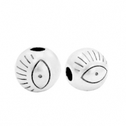 Perles en métal DQ avec oeil 6mm Argenté antique (sans nickel)