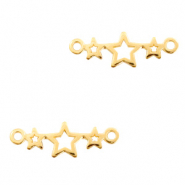 Breloques en m&eacute;tal DQ connecteur &eacute;toiles Dor&eacute; (sans nickel)