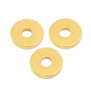 Perles en métal DQ rondelle 6x1mm Doré (sans nickel)