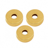 Perles en métal DQ rondelle 6x2mm Bronze antique (sans nickel)