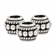 Perles en métal DQ déco Argenté antique (sans nickel)
