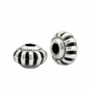 Perles en métal DQ déco Argenté antique (sans nickel)