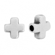 Perles en métal DQ croix Argenté antique (sans nickel)