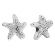 Perles en m&eacute;tal DQ &eacute;toile de mer Argent&eacute; antique (sans nickel)
