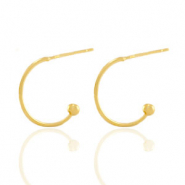 Appr&ecirc;ts en m&eacute;tal DQ cr&eacute;oles 15mm Dor&eacute; (sans nickel)