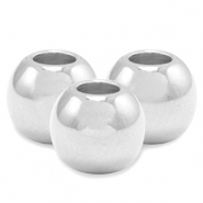 Perles en métal DQ 8mm Argenté antique (sans nickel)