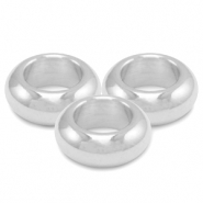 Perles en métal DQ 9mm Argenté antique (sans nickel)