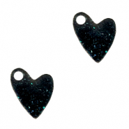 Breloques Plexx coeur brillant Noir