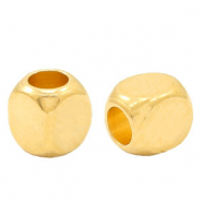 Perles en métal DQ cube 3mm Doré (sans nickel)