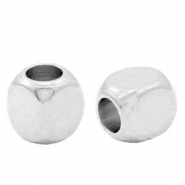 Perles en métal DQ cube 2mm Argenté antique (sans nickel)