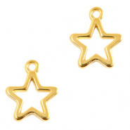 Breloques en m&eacute;tal DQ &eacute;toile Dor&eacute; (sans nickel)