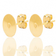 Appr&ecirc;ts en m&eacute;tal DQ puce d'oreille 10mm Dor&eacute; (sans nickel)