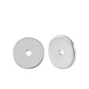 Perlen en métal DQ disque rondelle 8mm Argenté antique (sans nickel)