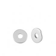 Perlen en métal DQ disque rondelle 4mm Argenté antique (sans nickel)