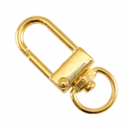 Appr&ecirc;ts en m&eacute;tal DQ porte-cl&eacute;s 32mm Dor&eacute; (sans nickel)