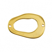 Breloques en m&eacute;tal DQ connecteur ovale Dor&eacute; (sans nickel)