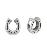Perles en métal DQ fer à cheval Argenté antique (sans nickel)