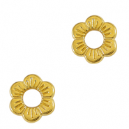 Breloques en m&eacute;tal DQ connecteur fleur 12mm Dor&eacute; (sans nickel)