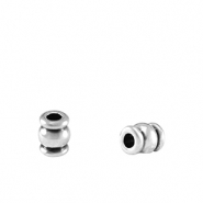 Perles en métal DQ Argenté antique (sans nickel)