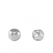 Perles en métal DQ hexagone Argenté antique (sans nickel)