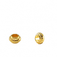 Perles en m&eacute;tal DQ spacer anneau Bali 6mm Dor&eacute; (sans nickel)