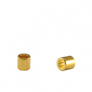 Perles en métal DQ tubes Doré (sans nickel)