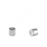 Perles en métal DQ tubes Argenté antique (sans nickel)