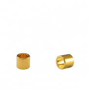 Perles en métal DQ tubes Doré (sans nickel)
