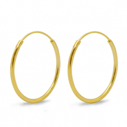 Appr&ecirc;ts en m&eacute;tal DQ boucles d'oreilles cr&eacute;oles 26mm Dor&eacute; (sans nickel)