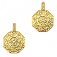 Breloques en m&eacute;tal DQ mandalas Dor&eacute; (sans nickel)