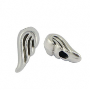 Perles en métal DQ ailes d'anges Argenté antique (sans nickel)