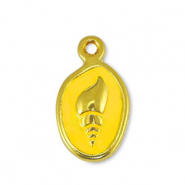 Breloques en m&eacute;tal DQ coquille Jaune-Dor&eacute; (sans nickel)