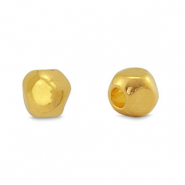 Perles en métal DQ cube Doré (sans nickel)