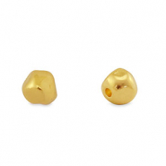 Perles en métal DQ cube Doré (sans nickel)