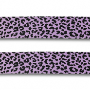 Bandana l&eacute;opard Violet-noir