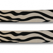 Bandana z&egrave;bre Noir-beige