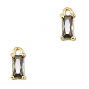 Pendentifs en verre Crystal glass rectangle Multicolore-dor&eacute;