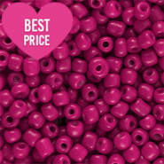 Perles de rocailles 8/0 (3mm) Rose magenta