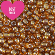 Perles de rocailles 8/0 (3mm) Marron transparent