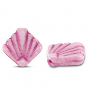 Perles tch&egrave;ques diafan 17mm Rose-fuchsia