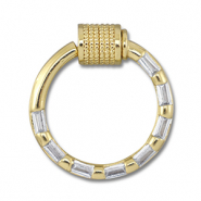 M&eacute;tal TQ laiton mousqueton rond Dor&eacute;