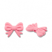 Perles acryliques n&oelig;ud Rose saumon