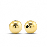Perles au look m&eacute;tallique rond 6mm Dor&eacute; m&eacute;tallique