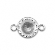BY31&reg; Connecteur en acier Inox avec serti pour SS29 chaton Argent&eacute;