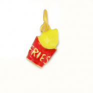 Breloques en m&eacute;tal frites Rouge-jaune-dor&eacute;