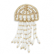 Broches m&eacute;duse Blanc-dor&eacute;