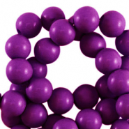 Perles acryliques 6 mm brillant Violet aubergine